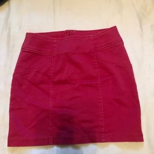 Hot pink mini skirt